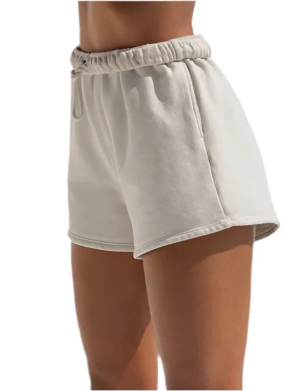 JOAH BROWN Sahara Sweat Shorts Size XS Small Beige Cream Neutral